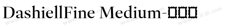 DashiellFine Medium字体转换